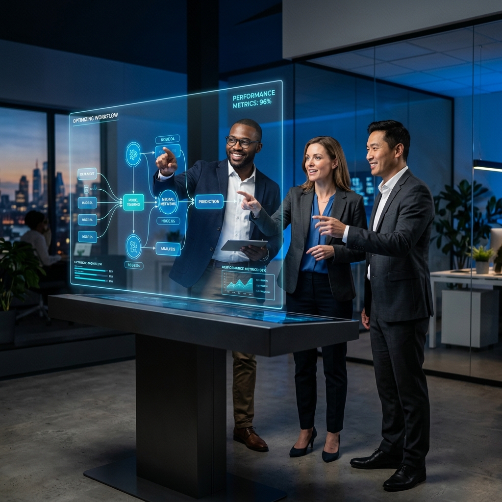 Teams collaborating with AI operators